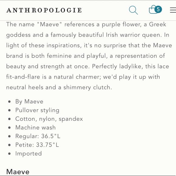 Anthro Maeve Floral Eyelet Lace Fit Flare Dress - Picture 10 of 16